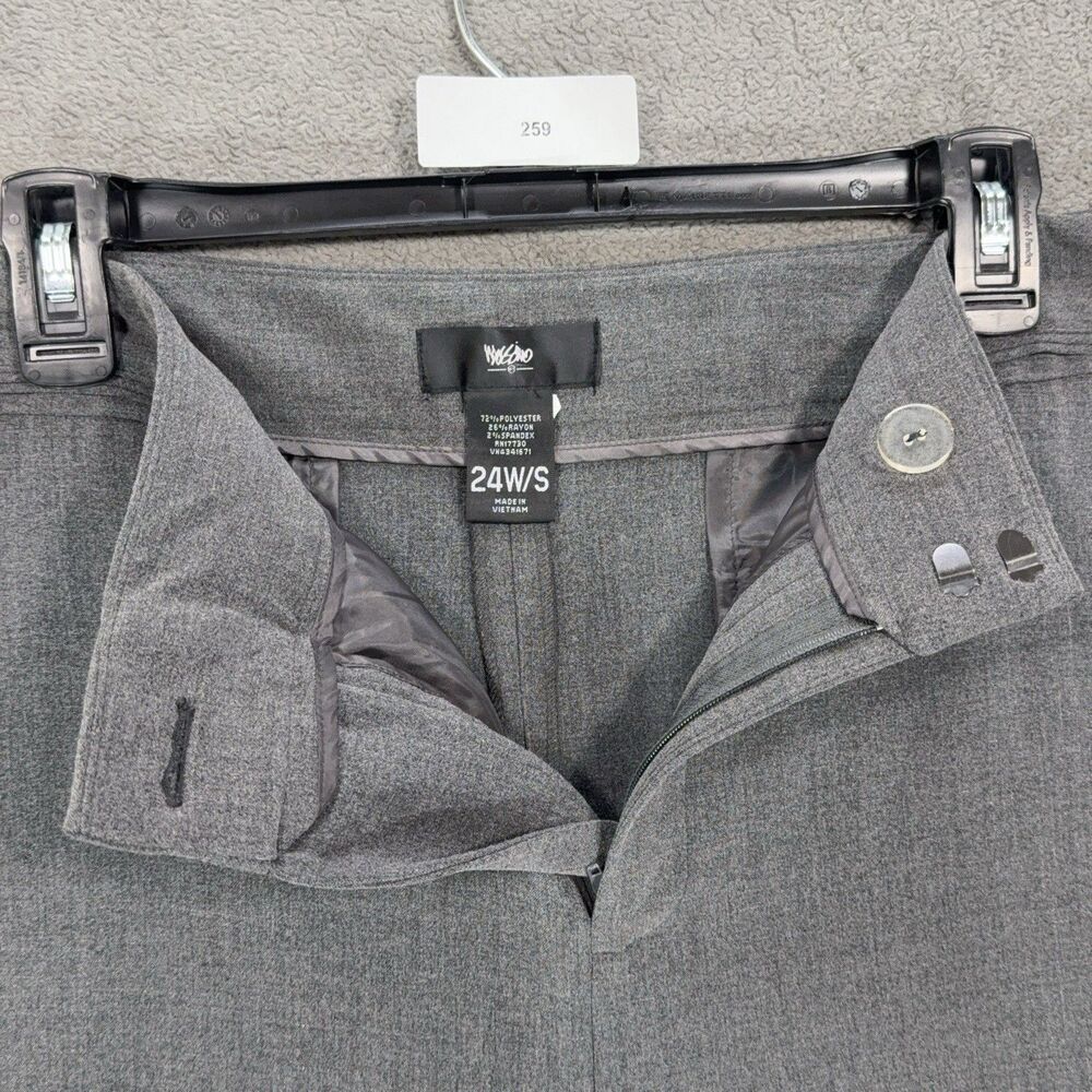 Mossimo Women's 24W Short Dress Pants Gray Career Trousers Stretch Below Waist - Picture 10 of 15